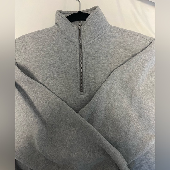 TNA 1/4 mega zip hoodie in heather chrome, size 2 - Picture 3 of 3